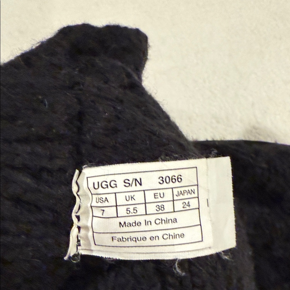 UGG Black Ankle Boots with Button Detail - Picture 9 of 9